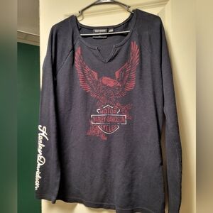 Harley-Davidson Black Shirt with Red Graphic